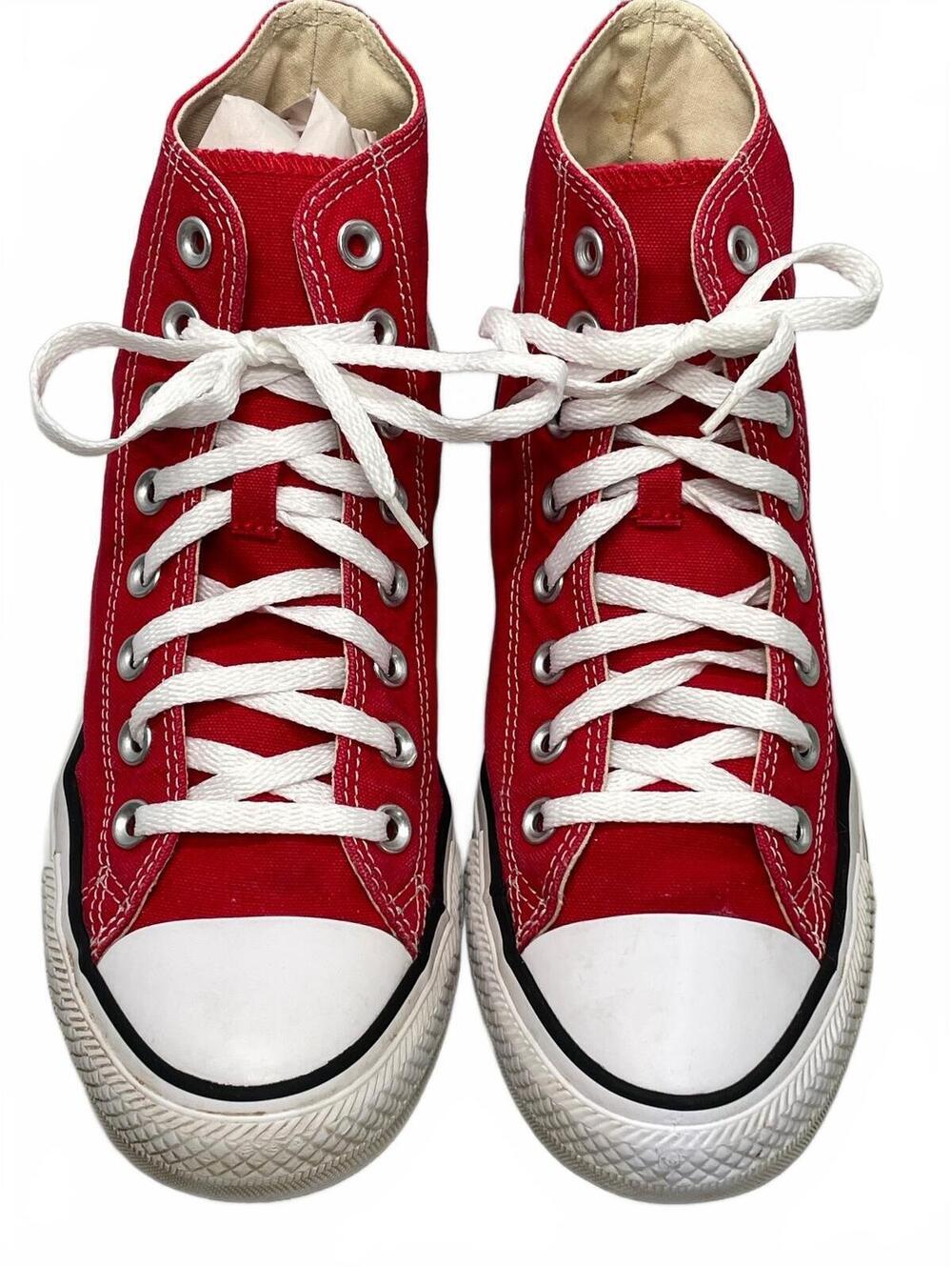 Converse Chuck Taylor All Star High Top Sneakers Red Unisex Size 7 Men / 9 Women - Picture 4 of 11